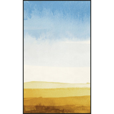 Golden Land 1 par Thom Filicia - peinture sur toile à cadre flottant