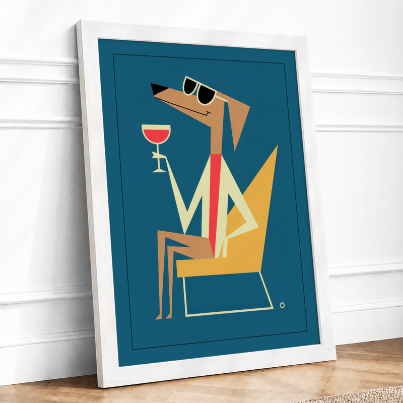 Cocktail Hour Mid-Century - Framed Print, A1 - 84.1 x 59.4 cm, White