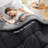 Bedsure Twin Box-Stitch Down Alternative Duvet Insert – Black; Gray , All-Season Comforter-126171482-101820270