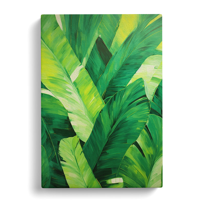 Palm Leaf Gestural No.2 - Wrapped Canvas, 76cm H x 50cm W x 3cm D