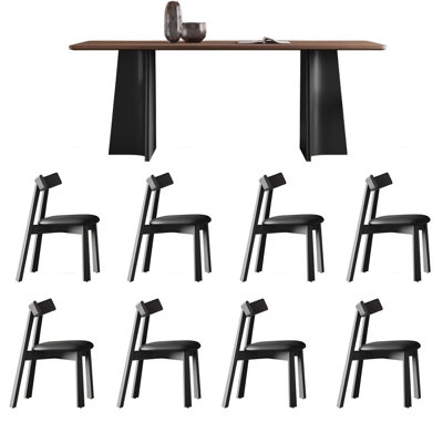 Minimalist retro dining table and chair set