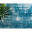 Tapis bleu à motif floral Dota-728338701