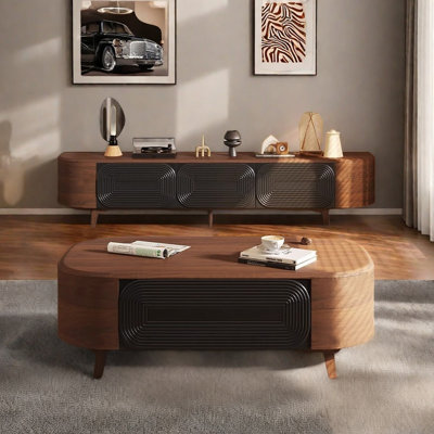 Meuble télé de style français jumelé à une table basse