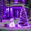 Paquet de 4 guirlandes de Noël à DEL 50 lumières à piles, guirlandes intérieures et extérieures imperméables pour les décorations de Noël d'Halloween-2055884901