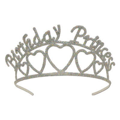 Diadème de princesse d'anniversaire en métal scintillant