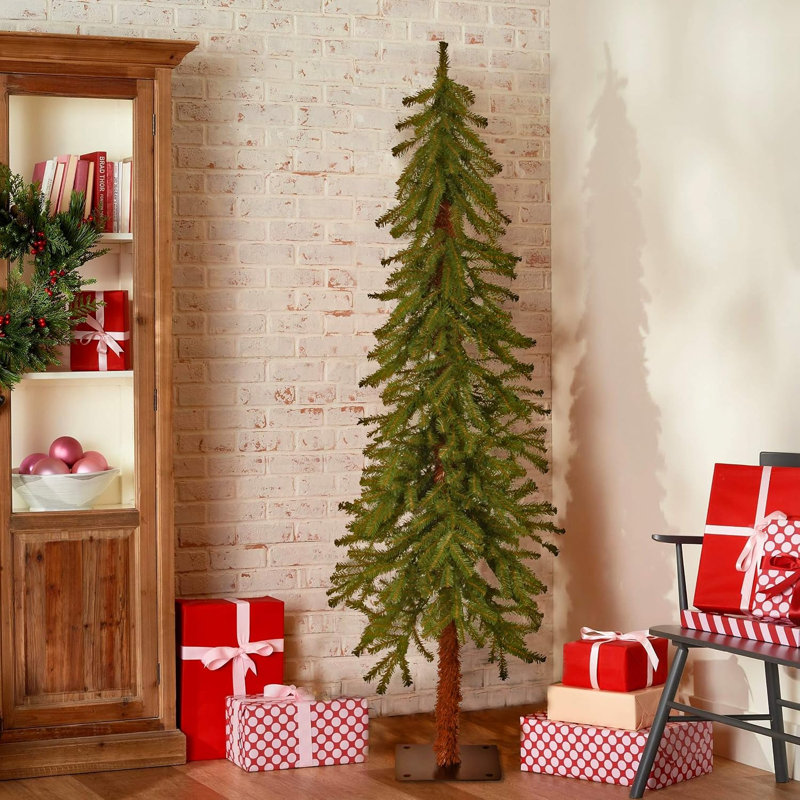 Sapin de Noël artificiel en cèdre et hickory de 1,5 m (5 pi) non illuminé, avec 371 branches et un support en métal