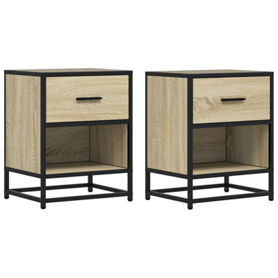 Amberle 40cm W Metal Bedside Table