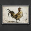 Illustration de coq expressif avec personnage de ferme rustique, impression encadrée-1022036307-1022036304