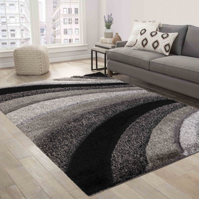 Runner Boise Geometric Shag Area Rug, Rectangle 200 x 290cm