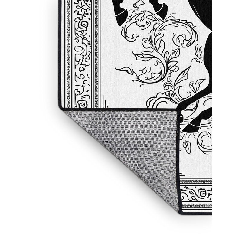 Tapis oriental bleu lavable à la machine Peirsen, 2 pi x 3 pi