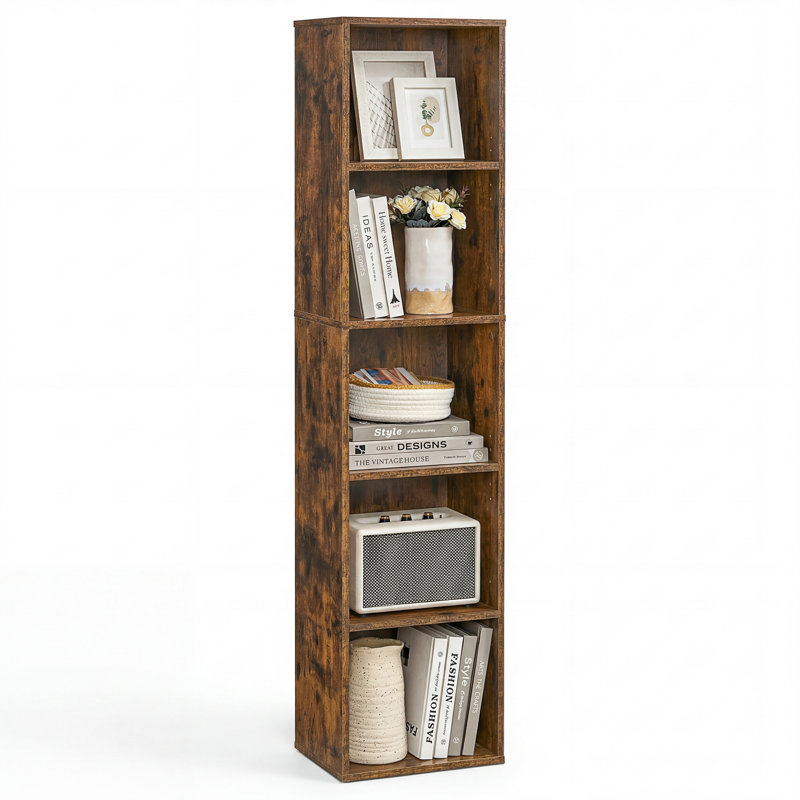 134.2cm H x 30.2cm W Bookcase, Rustic Brown