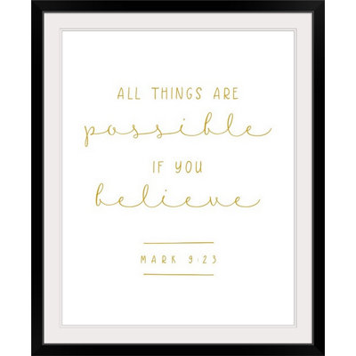 « mark 9:23-scripture art », art textuel