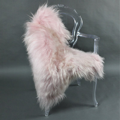 Teppich Aliza aus Schaffell in Rosa