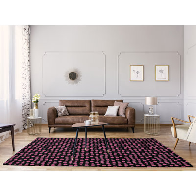 Tapis noir/rose à chaud ghosts