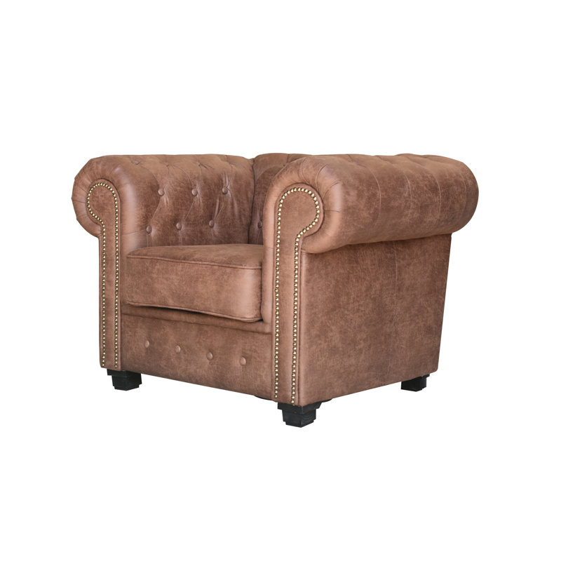 Haverly Faux Leather Chesterfield Chair