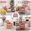 Fauteuil capitonné moderne en chenille avec poches de rangement l 31 po George-319322566