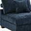 Chaise rembourrée sans accoudoirs en chenille bleue avec dossier rembourré, module de fauteuil simple pour canapé modulaire-27806438-27806441