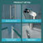 34"W X 72"H Fold Frameless Shower Door With Tempered Glass, Chrome