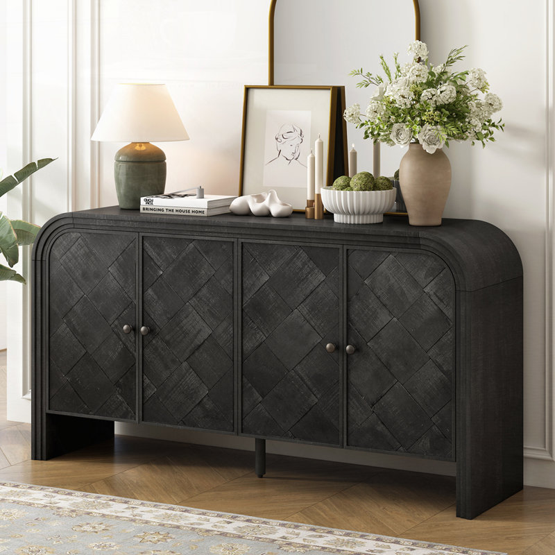 Luxury Multi-Functional MDF Sideboard, Black