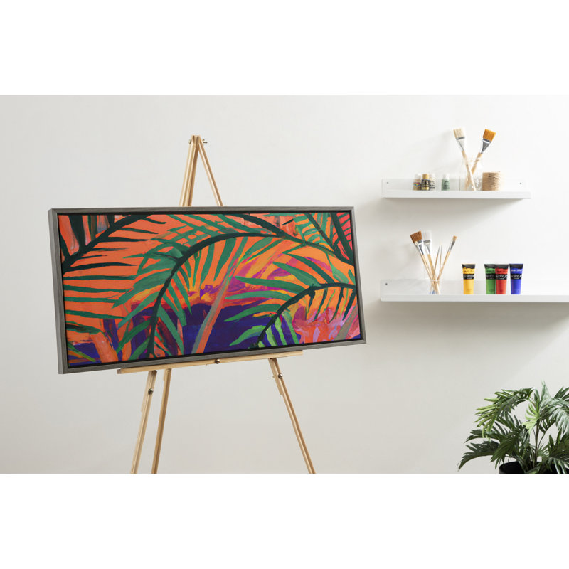 Peinture vierge sur toile encadrée, Encadré gris