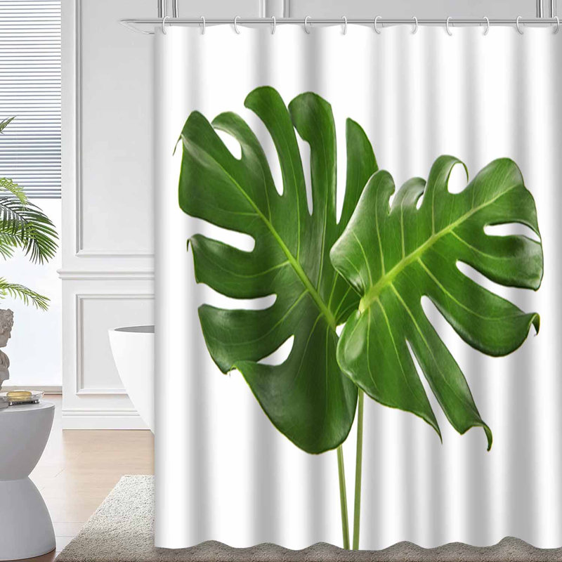 Rideau de douche Monstera, L 72 po x l 72 po