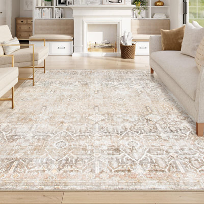 Tapis lavable rétro Tribal Cashmere
