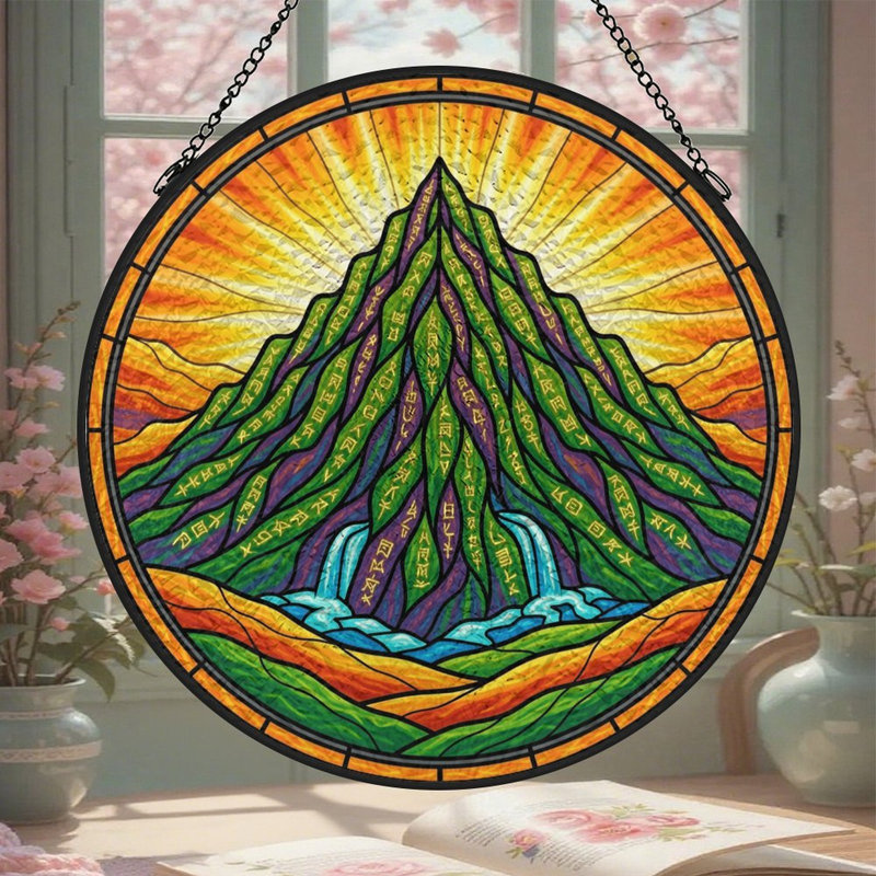 Mountain Sunset, 3,5 x 3,5 po (9 x 9 cm)