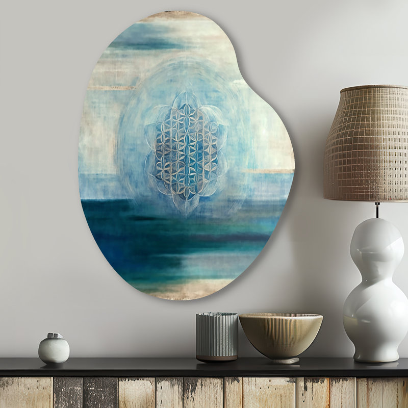 Ancien sacré rétro Designs IV - art mural asymétrique moderne en forme de poire géométrique, H 30 po x l 22 po
