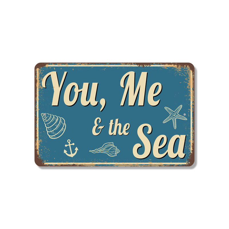 Panneau en plastique 8 po x 12 po You You And The Sea