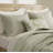 Botanical Leaves Sage 100% Cotton 3-Piece Full/Queen Quilt Set-125545996-125545998