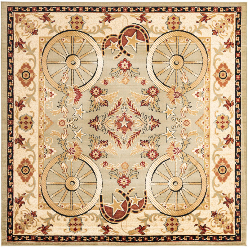 Athallia Oriental Indoor Rug, Square 7'10"
