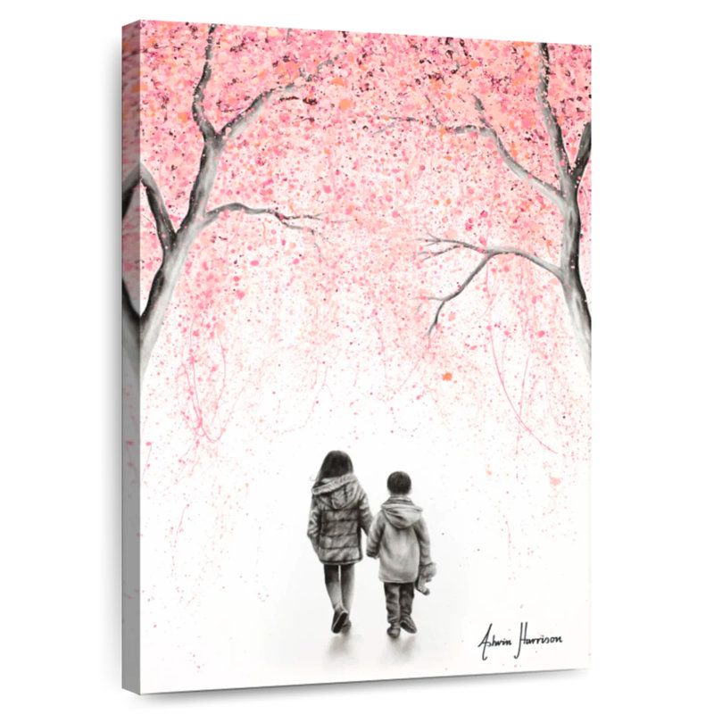 Une promenade en fleurs, H 48 po x l 32 po