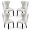 Bootle 4 Person Dining set - a Rectangular Wooden Dining Table with Metal Legs and a Set of 4 Quilted Velvet Dining Chairs for Dining Room - Modern Dining Table Set-872602529-872602530-872602531