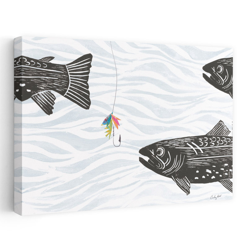 Pêche à la mouche III, H 16 po x l 24 po