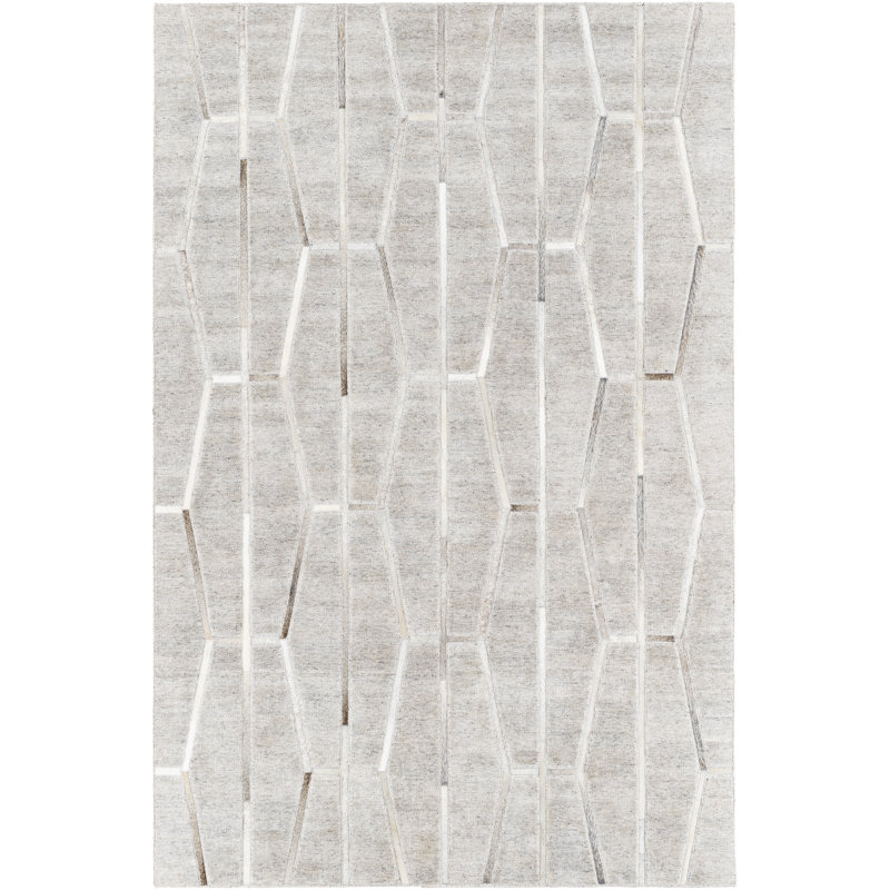 Tapis gris Damaje, Rectangle 5 pi x 7 pi 6 po