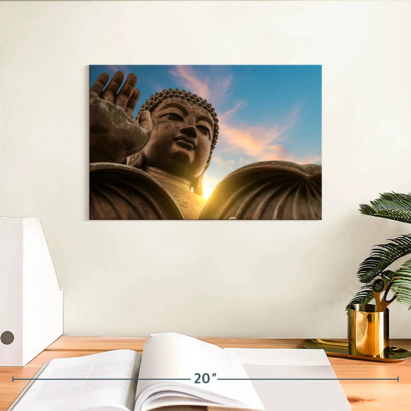 Bouddha du monastère Adella Po Lin, H 8 po x l 12 po