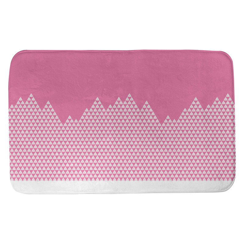 Tapis de salle de bain mountain Leffel, l 17 po x L 24 po, Rose