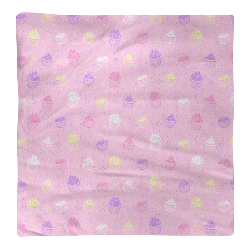 Serviette de coton à motif petits gâteaux classic, H 0,1 po x l 10 po x P 10 po, Alternance de rose, Sergé de polyester
