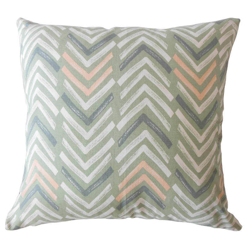 Barend Geometric Cotton Reversible Throw Pillow, Sundown
