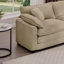 Canapé spacieux surdimensionné à coussins modulaires, portatif avec repose-pieds, canapé d'angle à dossier bas en L