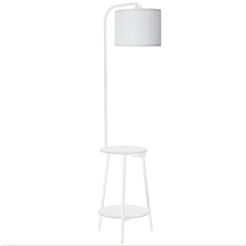 Lampe de table sur pied 63 "avec charge USB 63", Blanc