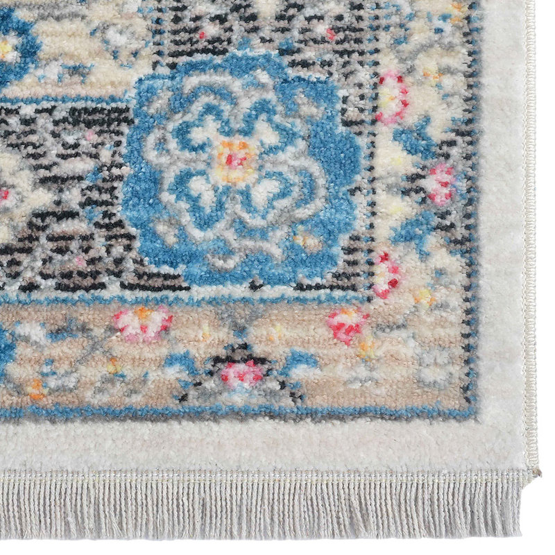 Beier MACHINE MADE POLYESTER AREA RUGS  - Runner Multicolor | Oriental Design, Low Pile Machine Made Area Rugs for Living Room, Bed Room