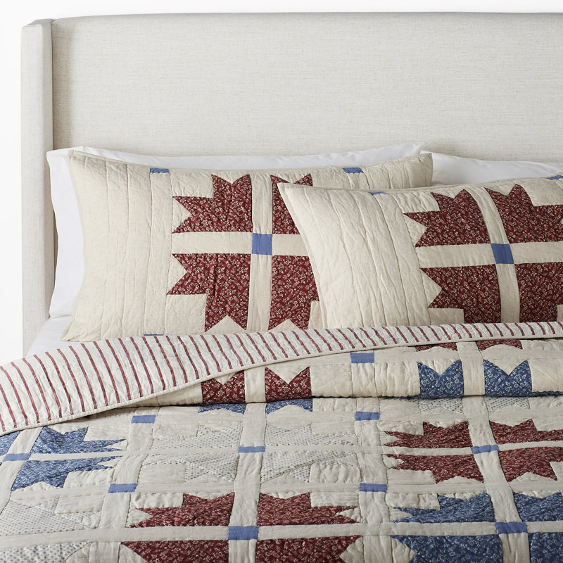 Biala Cotton Blend Patchwork Sham Set, King