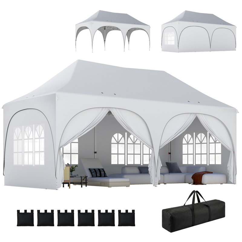 Double-top Pop Up Canopy, White