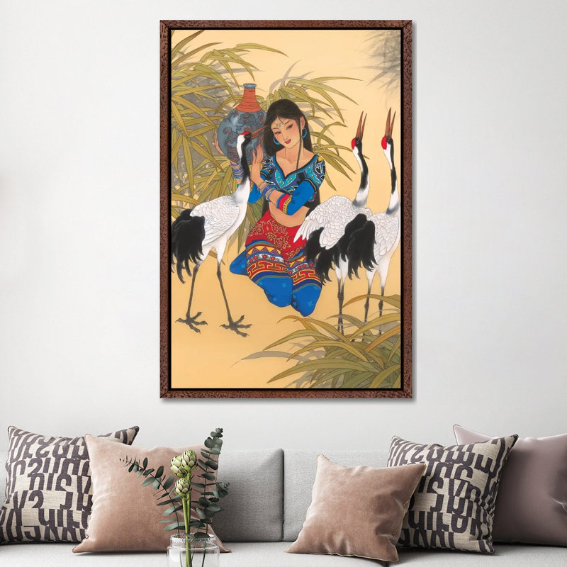 Call Of Destiny - Painting on Canvas, 152.5 cm H x 101.5 cm W, Classic Brown Wood Framed