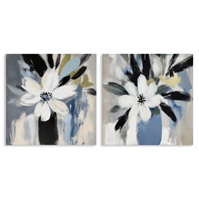 Ensemble de 2 toiles Timeless Florals, design par Mona Grace, H 17 po x l 17 po