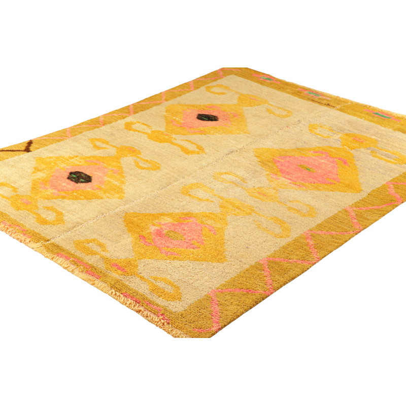 One-of-a-Kind 3'6”x4'3” Hand Knotted Area Rug