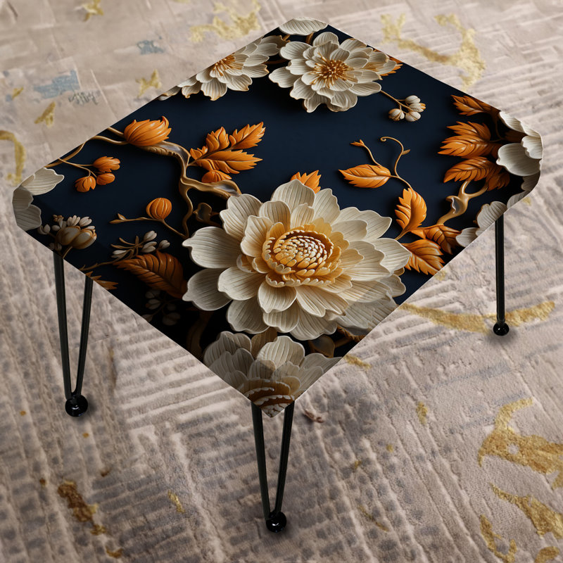 Imperial Grandeur - Oriental Floral Rectangle Ottoman