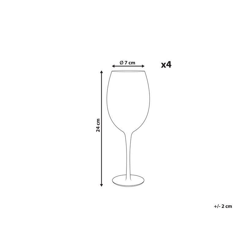 Aleris 530ml Handmade White Wine Glass Set