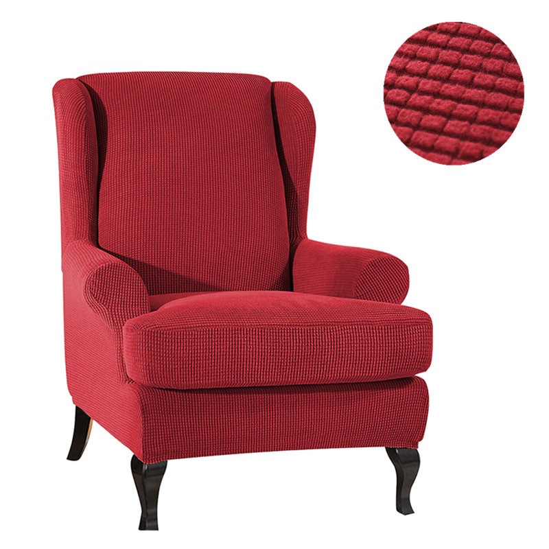 Housse pour fauteuil à coussins en t, Vin rouge